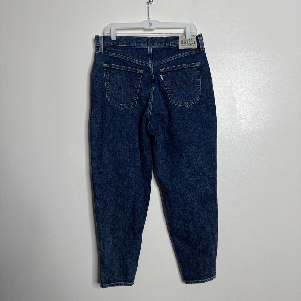 Levi Strauss Silver‎ Tab Mom Jeans Women's Sz 32 Dark Wash Denim